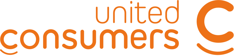 United Consumers logo - Nederlandse energieleverancier met oranje tekstlogo en cirkel c-symbool